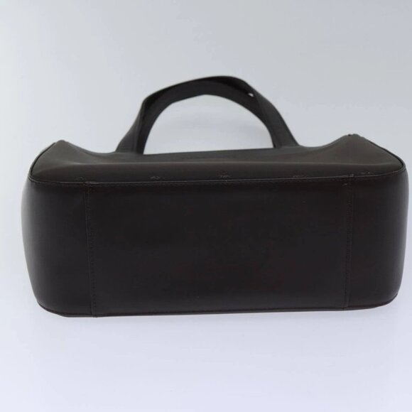 BURBERRY Hand Bag Nylon Leather Brown Silver Auth - Picture 11 of 16